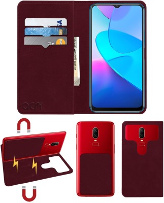 ACM Flip Cover for Vivo Y11S(Maroon, Cases with Holder, Pack of: 1)