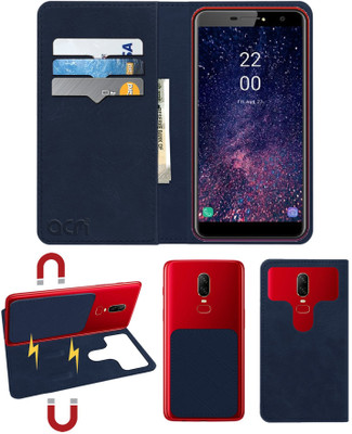 ACM Flip Cover for Zoom Me M1(Blue, Cases with Holder, Pack of: 1)