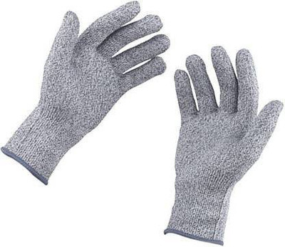 VAJIN Cut Resistant Gloves Food Grade Level 5 Protection Working Cutting Leather Safety Gloves Wet and Dry Glove Set(Free Size Pack of 2)