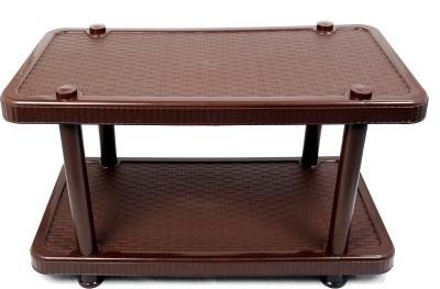 Esquire Plastic Coffee Table(Finish Color - Brown, DIY(Do-It-Yourself))