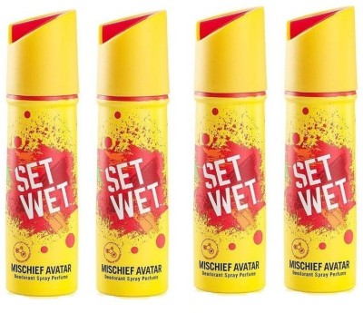 SET WET MISHIF AVATAR PACK OF 4 Body Spray  -  For Men & Women(600 ml, Pack of 4)