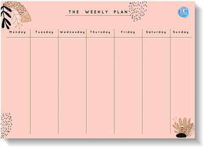 HC with HAPPY CRAFT Designer Collection A4 Planner/Organizer Unruled 50 Pages(Peach)
