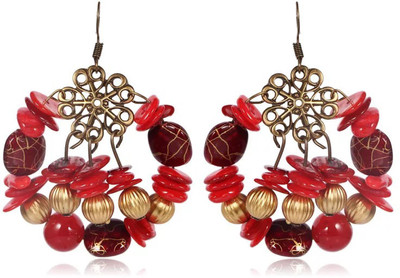 Misstyle Bohemian Vintage Stone Earrings Agate Stone Drops & Danglers