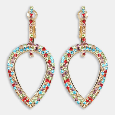 Mizorri Stylish Cubic Zirconia Metal Drops & Danglers