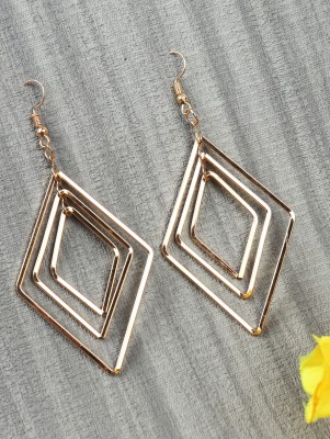 Misstyle MISSTYLE Big Geometric Rhombus Hollow Drop Earrings  Coral Metal Drops & Danglers