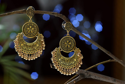 Misstyle MISSTYLE Retro Exotic Style Fringed Earrings Agate Metal Drops & Danglers