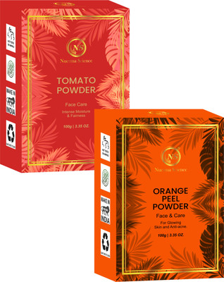 Nuerma Science Tomato Powder & Orange Powder For Anti Ageing & Dead Skin Removal & Facial Glow (Set of 2)(200 g)