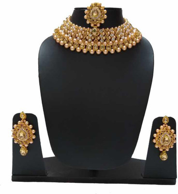 3SIX5 Alloy Gold-plated Silver Jewellery Set(Pack of 1)