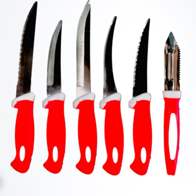 zaro international 6 Pc Plastic, Stainless Steel Knife Set