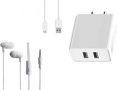 Badger Wall Charger Accessory Combo for Infinix Hot 9 Pro, Infinix Hot 10, Infinix S5 Pro, Infinix Hot 8, Infinix Smart 4 Plus Original Adapter Like Wall Charger, Mobile Power Adapter, Fast Charger, Android Smartphone Charger, Battery Charger, High Speed Travel Charger With 1 Meter Micro USB Cable Charging Cable Data Cable  (White)