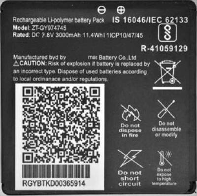 SCANDY Mobile Battery For  JIO JioFi Router JMR1040, Jiofi 6, JioFi JMR 815, 4g Hotspot