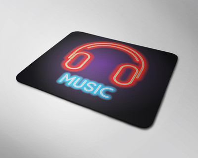 BLISSart Mousepad For Laptops Computer Gaming Mouse Pad HD Printed-Music Light Headphone Mousepad(Square)
