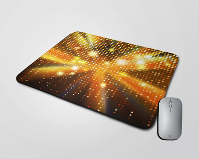 BLISSart Mousepad For Laptops Computer Gaming Mouse Pad HD Printed-Yellow Gold Lighting Mousepad(Yellow)