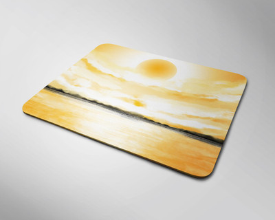 BLISSart Mousepad For Laptops Computer Gaming Mouse Pad HD Printed-Yellow Shades Sun Set Mousepad(Square)