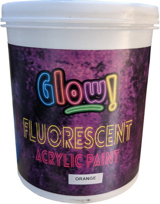 Glow UV (Ultraviolet/Blacklight) Fluorescent Paint, 1 Litre(Set of 1, Orange)
