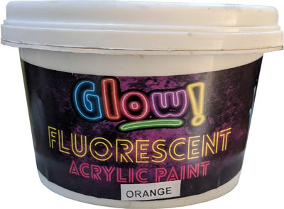 Glow UV (Ultraviolet/Blacklight) Fluorescent Paint, Orange, 200ml(Set of 1, Orange)