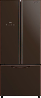 Hitachi 511 L Frost Free French Door Bottom Mount Refrigerator(Glass Brown, R-WB560PND9 GBW)