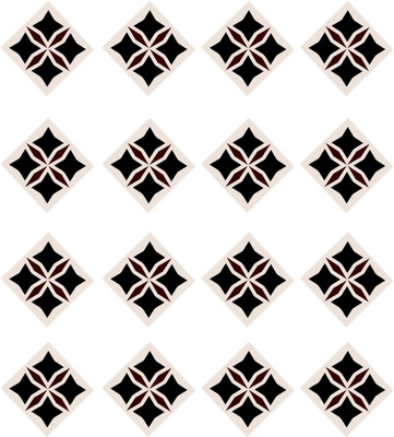 wildartcreation 8 cm Decorative waterproof Floor sticker (16 pcs)_DKFS19 Size :- (8cm x 8cm) Self Adhesive Sticker(Pack of 16)