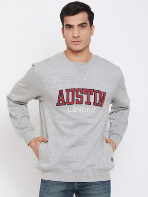 Austin Wood Full Sleeve Solid Men Sweatshirt