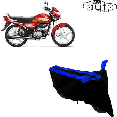 ABS AUTO TREND Two Wheeler Cover for Hero(HF Deluxe, Black, Blue)