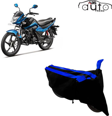 ABS AUTO TREND Two Wheeler Cover for Hero(Splendor I Smart, Black, Blue)