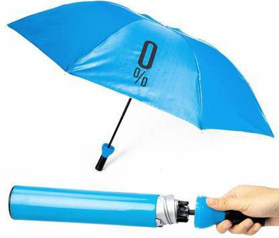 JYORESHA Windproof Double Layer Umbrella with Bottle Cover Umbrella for UV Protection & Rain Umbrella(Blue)