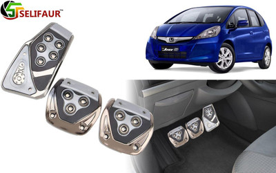 Selifaur P4S110 - 3 Pcs Silver Non-Slip Manual Car Pedals kit Pad Covers Set Car Pedal