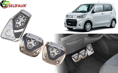 Selifaur P4S240 - 3 Pcs Silver Non-Slip Manual Car Pedals kit Pad Covers Set Car Pedal