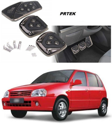 PRTEK Universal Anti-Skid Car Pedals(Manual Shift) 3 Pcs Sports kit Pad Covers Set (Black) A177 Car Pedal