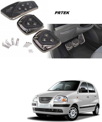 PRTEK Universal Anti-Skid Car Pedals(Manual Shift) 3 Pcs Sports kit Pad Covers Set (Black) A77 Car Pedal