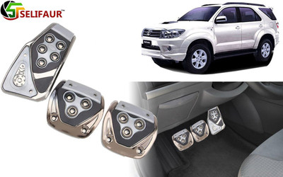 Selifaur P4S361 - 3 Pcs Silver Non-Slip Manual Car Pedals kit Pad Covers Set Car Pedal