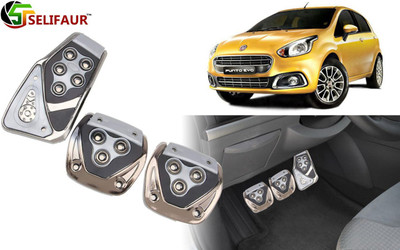 Selifaur P4S72 - 3 Pcs Silver Non-Slip Manual Car Pedals kit Pad Covers Set Car Pedal
