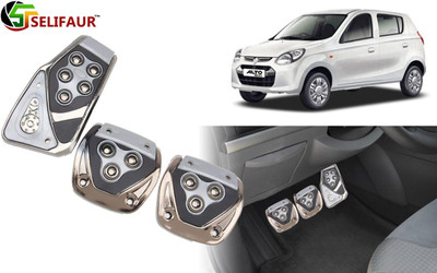 Selifaur P4S196 - 3 Pcs Silver Non-Slip Manual Car Pedals kit Pad Covers Set Car Pedal