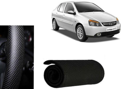 arneja trading company Hand Stiched Steering Cover For Tata Indigo CS(Black, Leatherite)