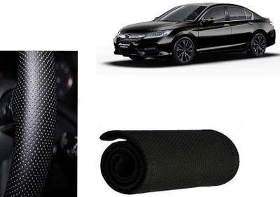 arneja trading company Hand Stiched Steering Cover For Honda Accord(Black, Leatherite)