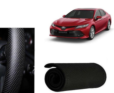 arneja trading company Hand Stiched Steering Cover For Toyota Camry(Black, Leatherite)