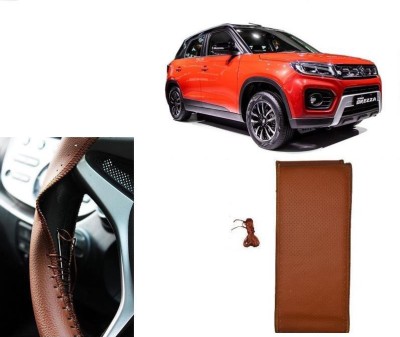 arneja trading company Hand Stiched Steering Cover For Maruti Vitara(Tan, Leatherite)