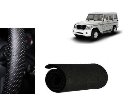 arneja trading company Hand Stiched Steering Cover For Mahindra Bolero(Black, Leatherite)