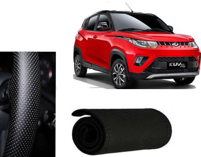 arneja trading company Hand Stiched Steering Cover For Mahindra KUV 100(Black, Leatherite)