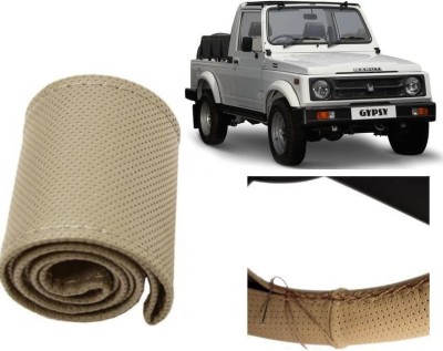 arneja trading company Hand Stiched Steering Cover For Maruti Gypsy King(Beige, Leatherite)