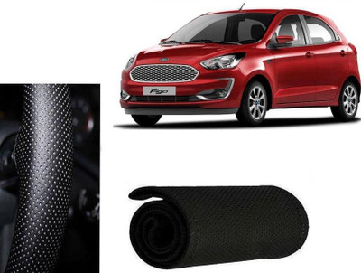 arneja trading company Hand Stiched Steering Cover For Ford Figo(Black, Leatherite)