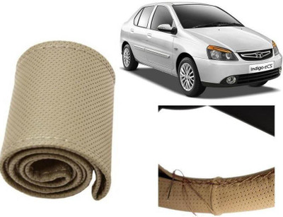 arneja trading company Hand Stiched Steering Cover For Tata Indigo CS(Beige, Leatherite)