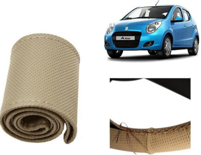 arneja trading company Hand Stiched Steering Cover For Maruti A-Star(Beige, Leatherite)