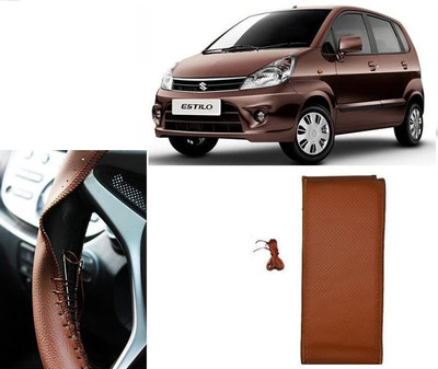 arneja trading company Hand Stiched Steering Cover For Maruti Zen Estilo(Tan, Leatherite)
