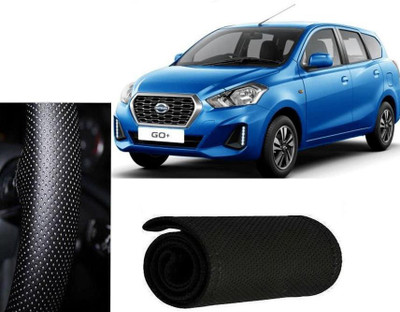 arneja trading company Hand Stiched Steering Cover For Datsun Go+(Black, Leatherite)