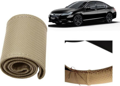 arneja trading company Hand Stiched Steering Cover For Honda Accord(Beige, Leatherite)