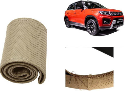 arneja trading company Hand Stiched Steering Cover For Maruti Vitara(Beige, Leatherite)