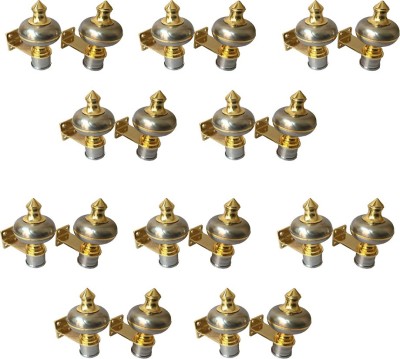 Sun Shield Gold Rod Rail Bracket, Curtain Hooks, Curtain Knobs Metal(Pack of 20)