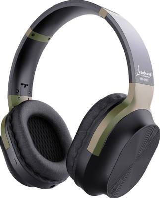 Landmark Infinity Extra Bass Wireless On-Ear Headphones with Mic - Green Bluetooth Headset