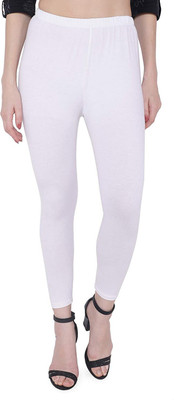 fheo Ankle Length Ethnic Wear Legging(White, Solid)